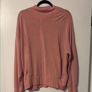 Athleta Pink Lightweight Cowl Neck Sweater